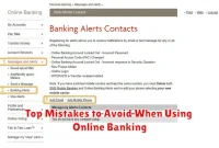 Top Mistakes to Avoid When Using Online Banking