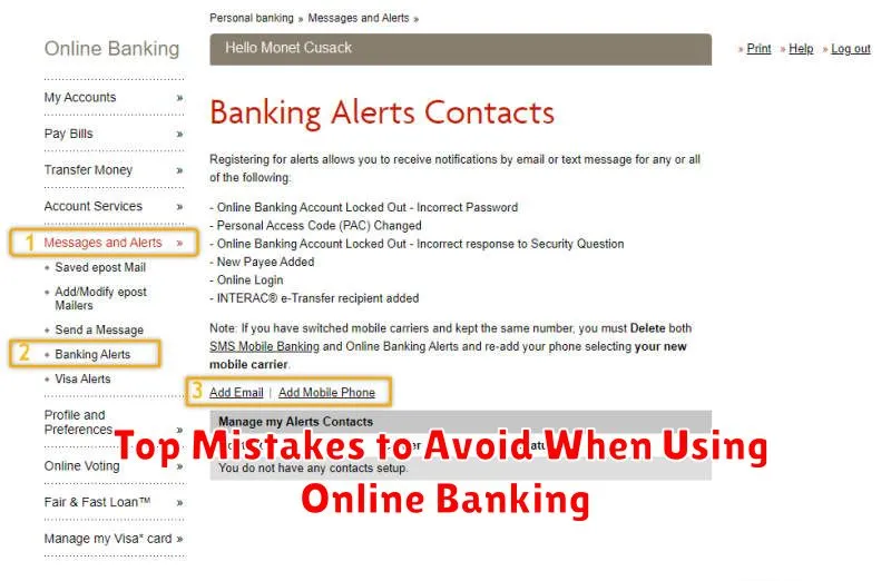 Top Mistakes to Avoid When Using Online Banking